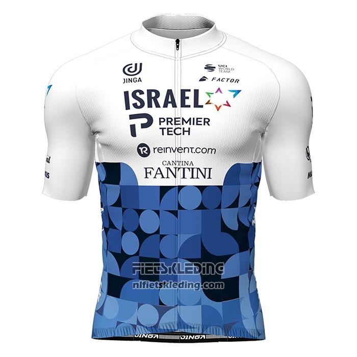 2022 Fietskleding Israel Cycling Academy Blauw Wit Korte Mouwen en Koersbroek